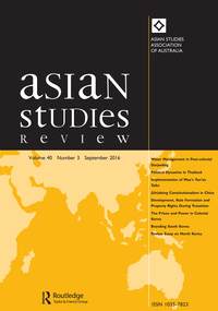Cover image for Asian Studies Review, Volume 40, Issue 3, 2016