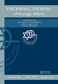 Cover image for Israel Journal of Foreign Affairs, Volume 10, Issue 1, 2016