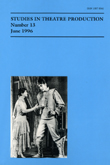 Cover image for Studies in Theatre and Performance, Volume 13, Issue 1, 1996