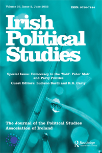 Cover image for Irish Political Studies, Volume 37, Issue 2, 2022