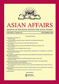 Cover image for Asian Affairs, Volume 51, Issue 3, 2020