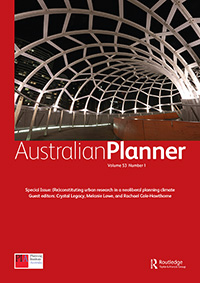 Cover image for Australian Planner, Volume 53, Issue 1, 2016
