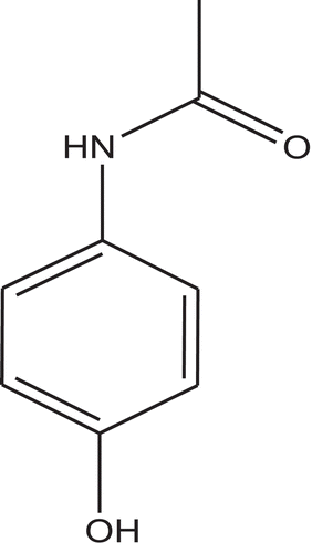 Figure 1. Structure of paracetamole (N-acetyl-p-amino phenol).