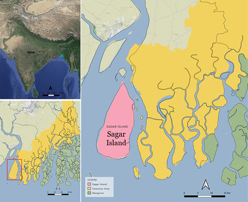 Figure 1. Study area: Sagar Island.