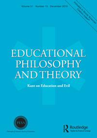 Cover image for Educational Philosophy and Theory, Volume 51, Issue 13, 2019