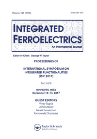 Cover image for Integrated Ferroelectrics, Volume 193, Issue 1, 2018