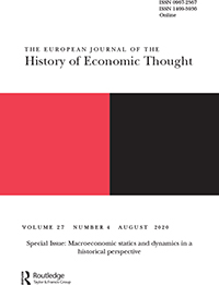 Cover image for The European Journal of the History of Economic Thought, Volume 27, Issue 4, 2020