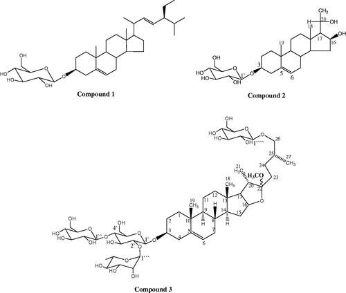 Figure 2. Structures of the isolated compounds.