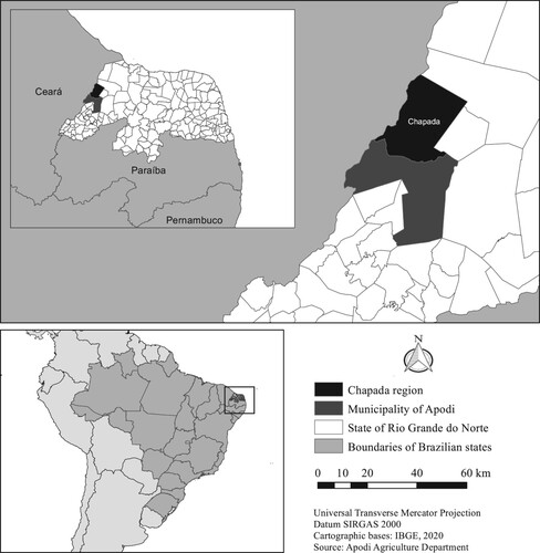 Figure 1 The location of the Chapada do Apodi, Brazil