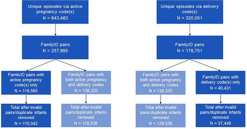 Figure 1 Assessment of mother–infant linkages relative to total unique pregnancy episodes in the JMDC claims database between January 2005 and March 2022 (Linkage Method A).