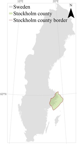 Figure 2. Stockholm County in Sweden