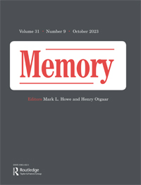 Cover image for Memory, Volume 31, Issue 9, 2023