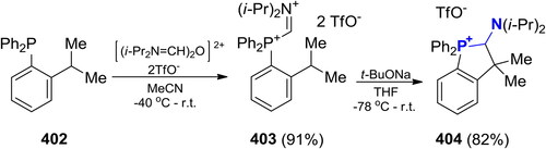 Scheme 235. Reaction of (2-i-Pr-phenyl)diphenylphosphine with the Alder’s dimer.[Citation791]