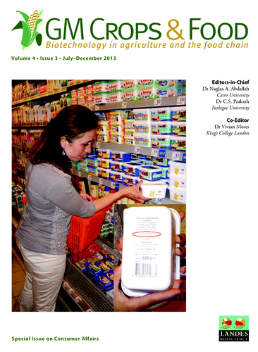 Figure 4. Cover of GM Crops and Food Volume 4, Issue 3.