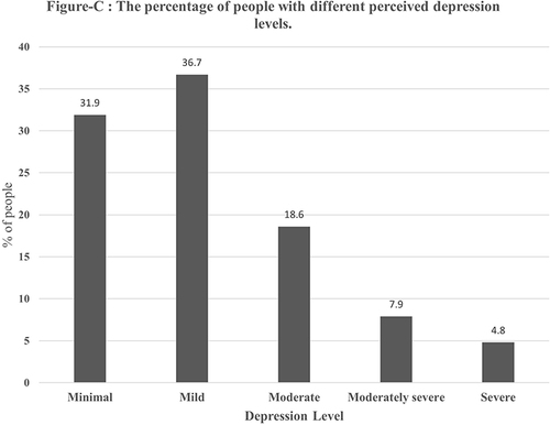 Figure 3 The percentage of people with different perceived depression levels.