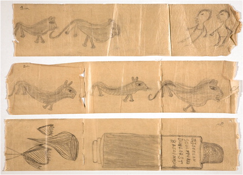 Figure 1. Graffiti on lavatory paper, JJ Beegan. Courtesy of the Adamson Collection Trust and the Wellcome Library.