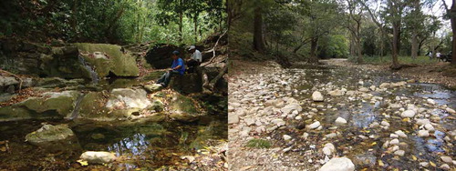 Figure A3. River baseflow during dry season 2012 in the upper catchment area.