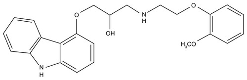 Figure 1 Chemical structure of carvedilol.