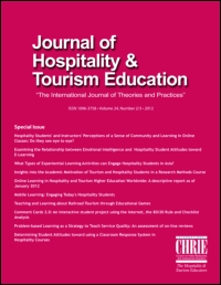 Cover image for Journal of Hospitality & Tourism Education, Volume 28, Issue 4, 2016