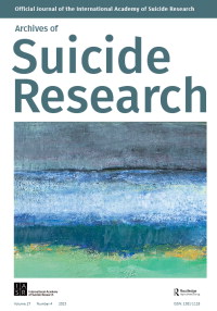 Cover image for Archives of Suicide Research, Volume 27, Issue 4, 2023