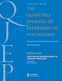 Cover image for The Quarterly Journal of Experimental Psychology, Volume 69, Issue 5, 2016