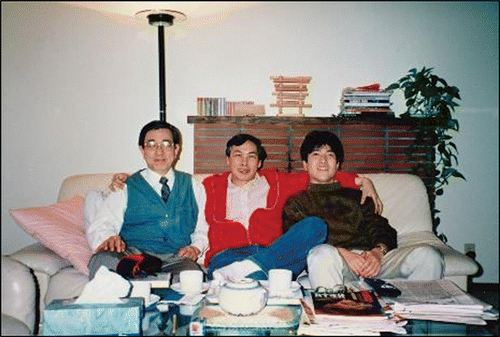 Figure 13. Shunshuke Kobayashi (left) in Lam's home, Los Gatos, California (Feb. 1994).