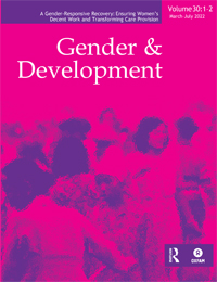 Cover image for Gender & Development, Volume 30, Issue 1-2, 2022