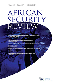 Cover image for African Security Review, Volume 26, Issue 1, 2017