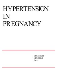 Cover image for Hypertension in Pregnancy, Volume 38, Issue 1, 2019
