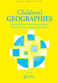 Cover image for Children's Geographies, Volume 22, Issue 2, 2024