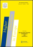 Cover image for Higher Education in Europe, Volume 16, Issue 3, 1991