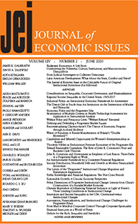 Cover image for Journal of Economic Issues, Volume 54, Issue 2, 2020