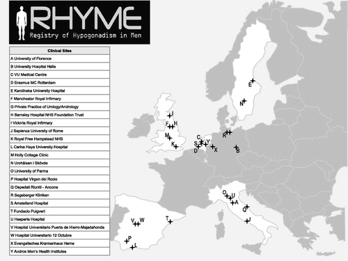 Figure 3. Geographic distribution of RHYME clinical sites.