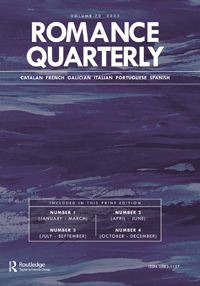 Cover image for Romance Quarterly, Volume 70, Issue 2, 2023