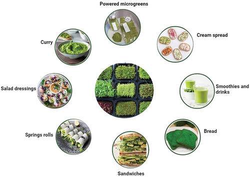 Figure 2. Food applications of microgreens.