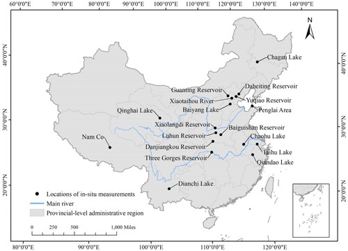 Figure 1. Geographic distribution of study areas.