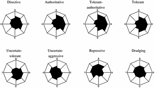 Figure 3. Profiles of teacher interpersonal behaviour (Brekelmans, Wubbels, and Levy Citation1993).