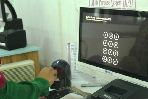 Figure 4. User scans the library card.