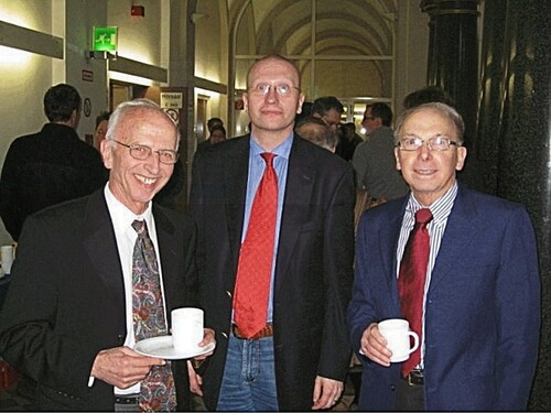 Figure 2. Gerhard Findenegg with Keith Gubbins and Martin Schoen (2009).