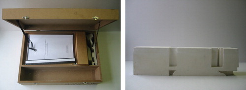 Figure 3a and 3b Home no. 7 (a sample of): the box and the plaster cast. Source: Ersi Ioannidou.