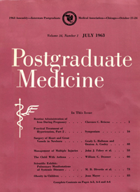 Cover image for Postgraduate Medicine, Volume 34, Issue 1, 1963