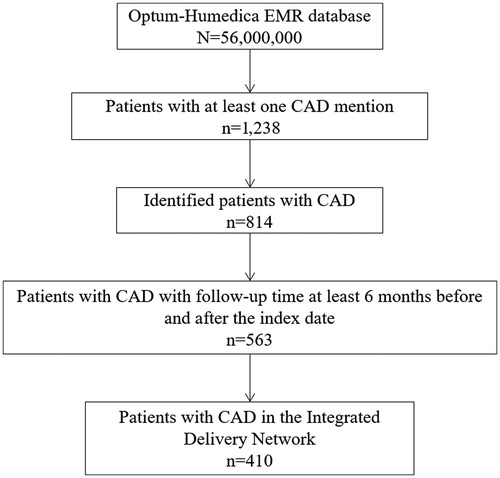 Figure 1. Patient selection diagram. Abbreviations. CAD, Cold agglutinin disease; EMR, Electronic medical record.