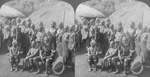 Figure 1.  ‘King Wambugoo (sic) and his sixteen wives, the royal family of the Wa-Kikuyu. East Africa’ [#10546/ 1909/U-116378].