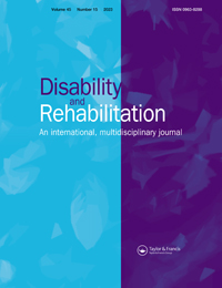 Cover image for Disability and Rehabilitation, Volume 45, Issue 15, 2023