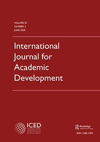 Cover image for International Journal for Academic Development, Volume 25, Issue 2, 2020