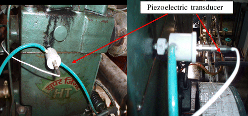 Figure 2 Views of the pressure sensor fitted to the engine cylinder.