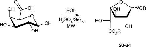 Scheme 5.  Microwave-synthesis of disubstituted galacturonic acid derivatives.