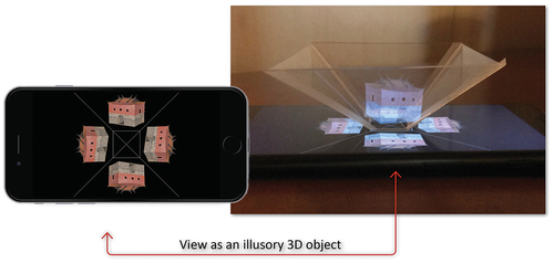 Figure 8. Holographic projection of the historical architecture.