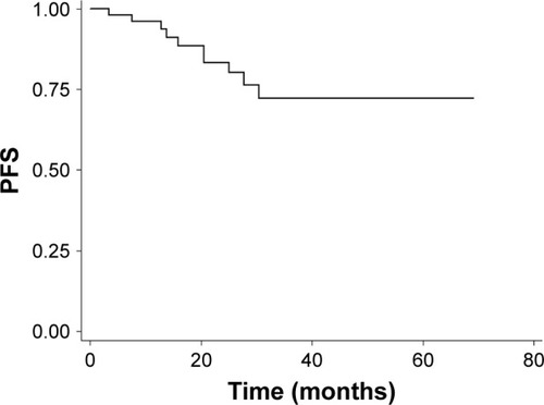 Figure 1 Kaplan–Meier survival curve of PFS (enrolled population).