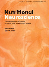 Cover image for Nutritional Neuroscience, Volume 22, Issue 3, 2019
